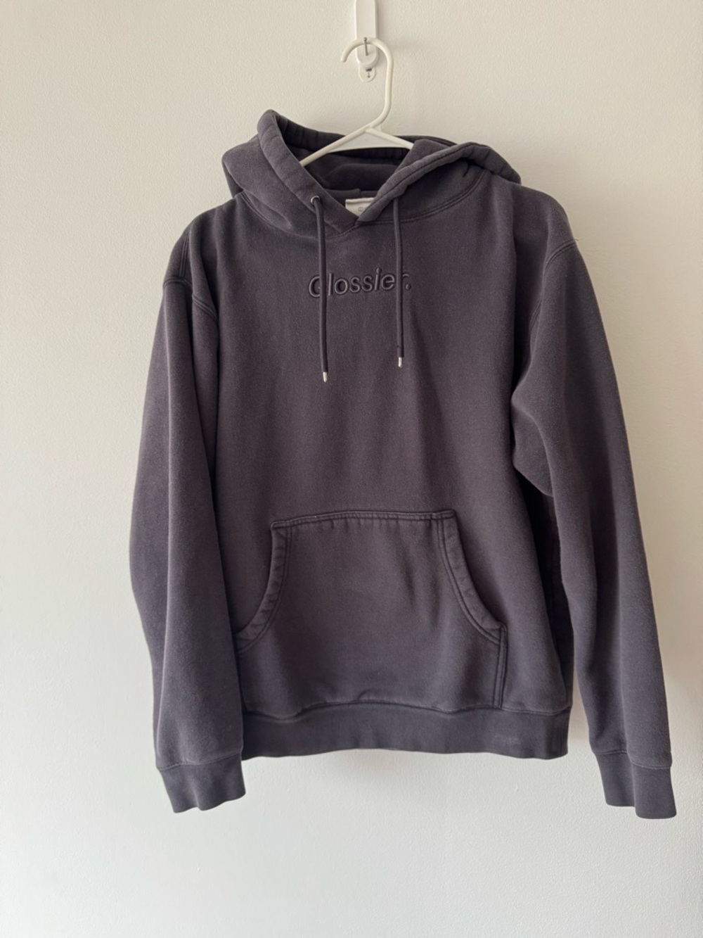 Glossier Dark Charcoal Pullover Hoodie